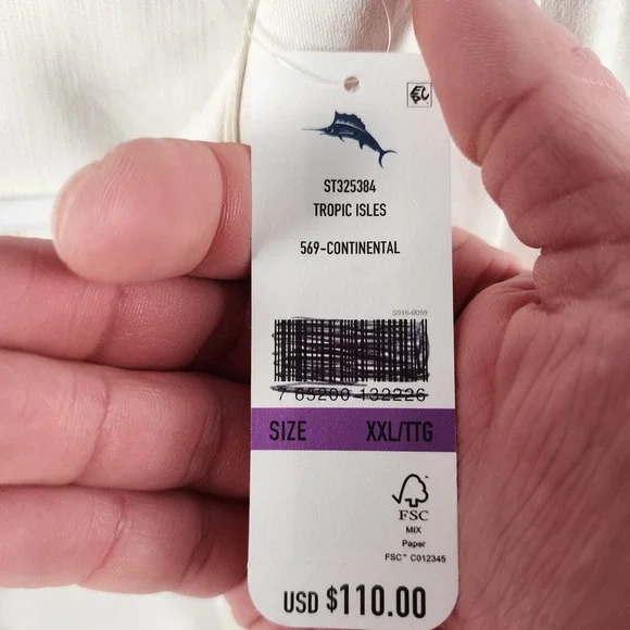 NWT Tommy Bahama Tropic Isles Silk Hawaiian Shirt XXL Regular Fit White ST325384 - Picture 4 of 10